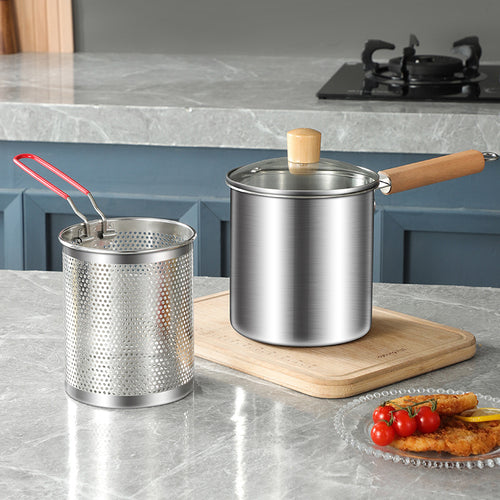 Mini Freidora con Canasta de Acero Inoxidable | Cookora
