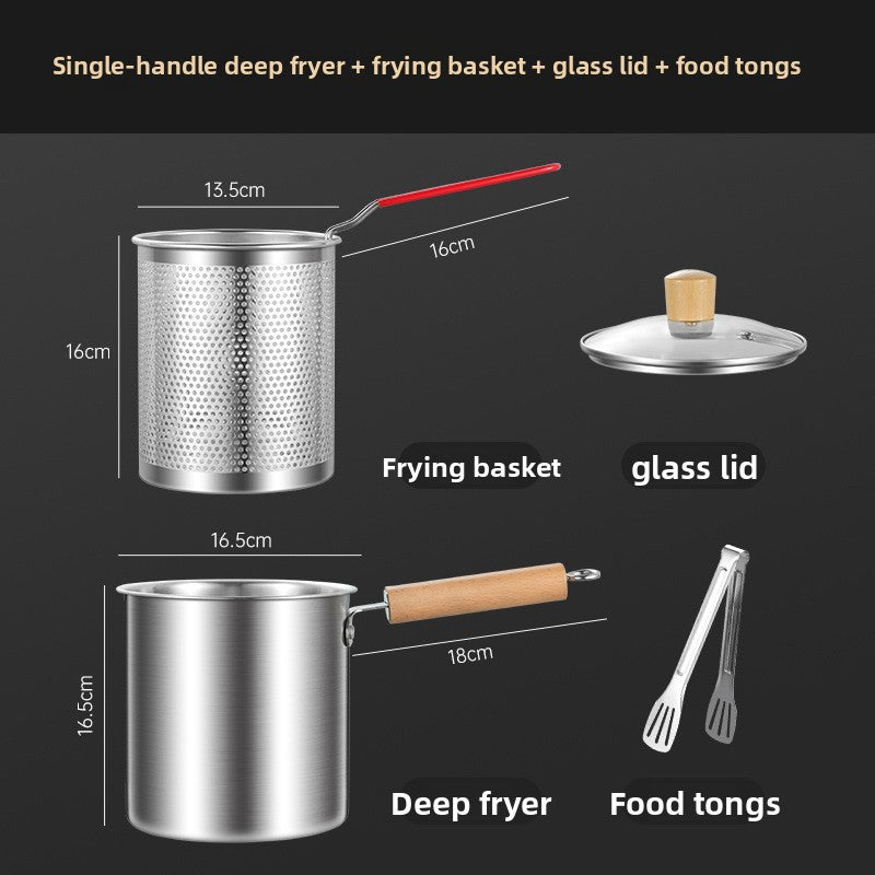Mini Freidora con Canasta de Acero Inoxidable | Cookora