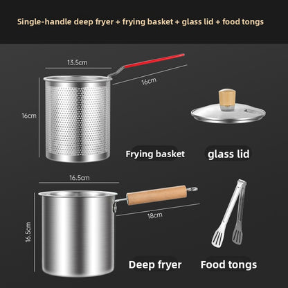 Mini Freidora con Canasta de Acero Inoxidable | Cookora